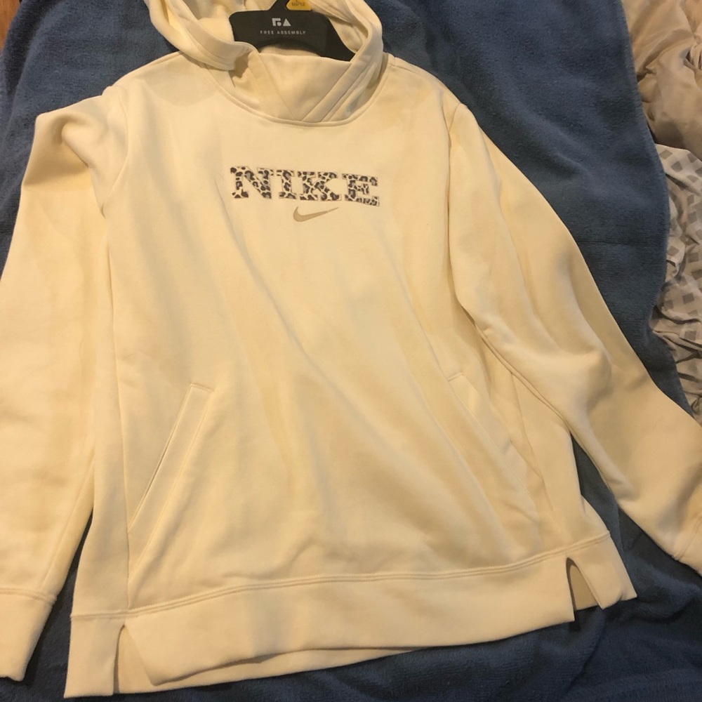 Cream Nike hoodie